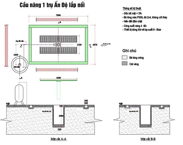 Bản vẽ kiểu lắp âm nền
